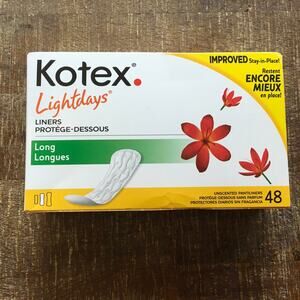 Kotex Lightdays Long Liners 48 ct Unscented Pantiliner Everyday from 2008 NEW